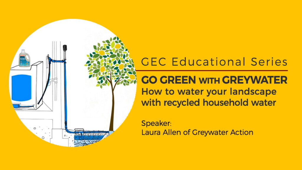 In this webinar, recorded August 1, 2021, Guest speaker Laura Allen of Greywater Action speaks about simple, affordable, and popular home greywater systems and how you can install one in your own yard.