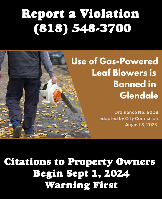 Use of Gas Powered Leaf Blowers is Banned in Glendale